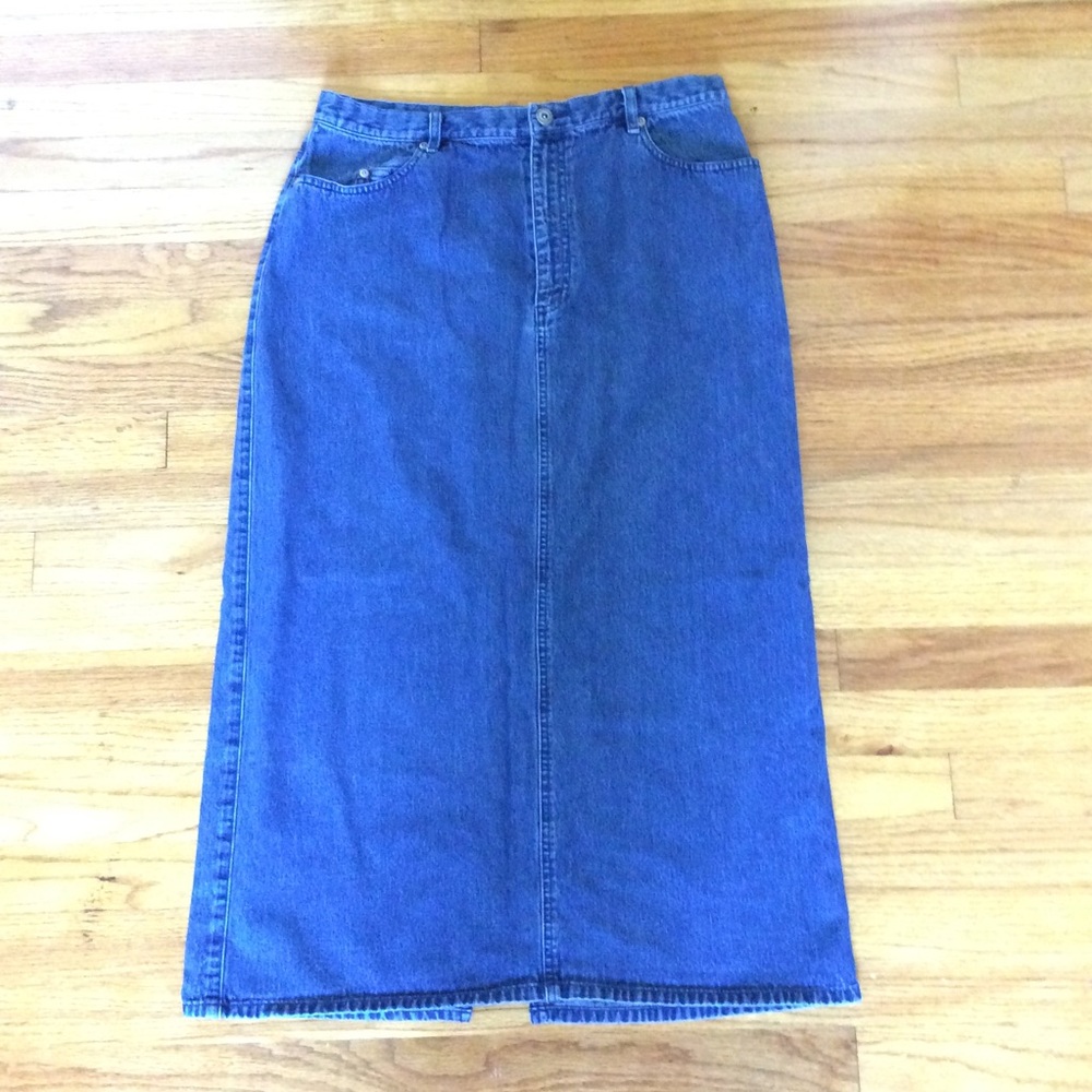Long Denim Skirt